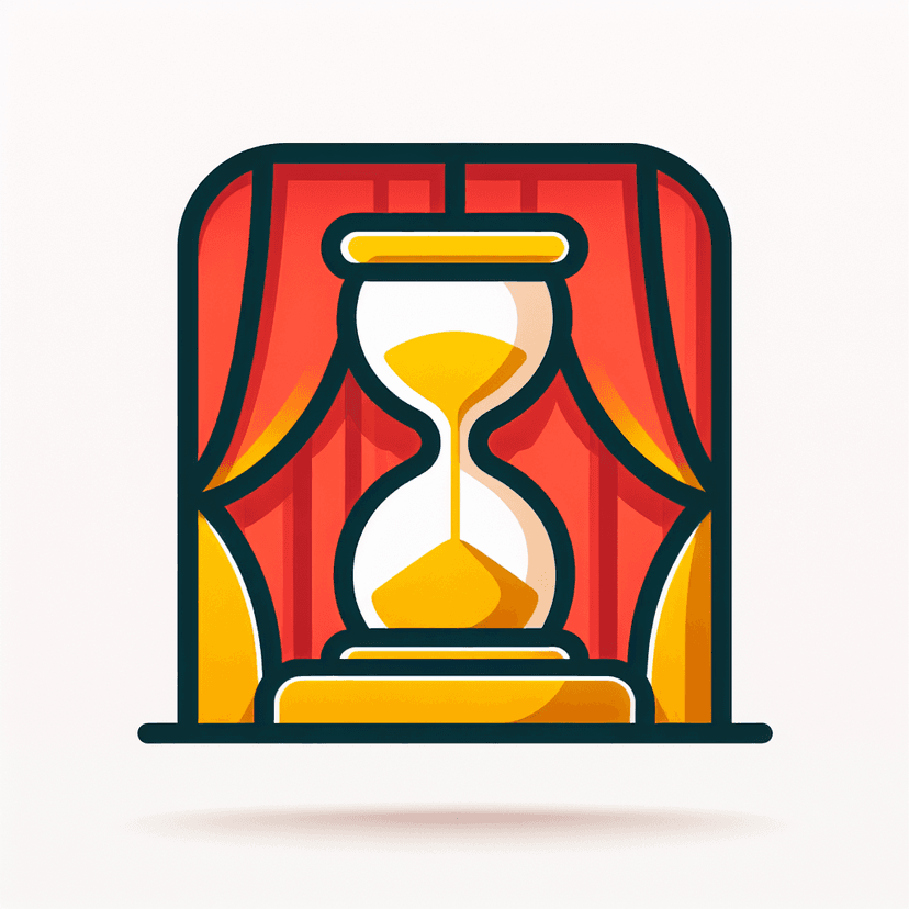 Main icon for An Hourglass On A Stage With Red Curtains