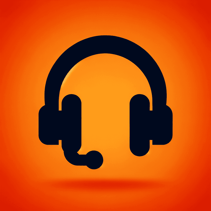 Main icon for A Headset With Mic, Subtle Glow, No Edges Around It, No Shadows Around It