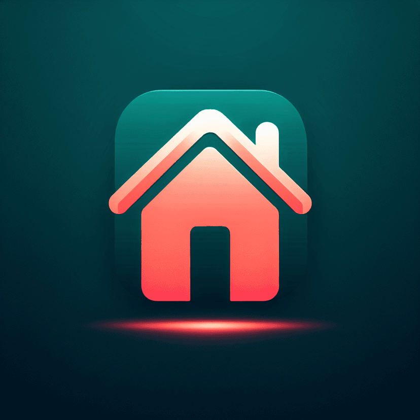 Main icon for A House, Subtle Glow, No Edges Around It, No Shadows Around It