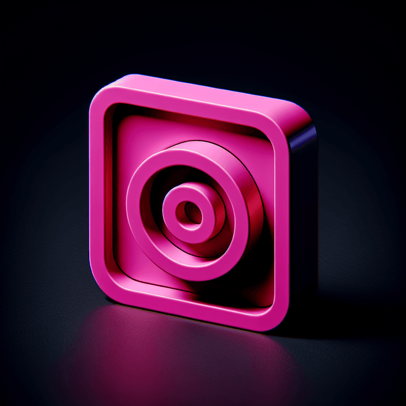 Main icon for Bright Pink On Black Background
