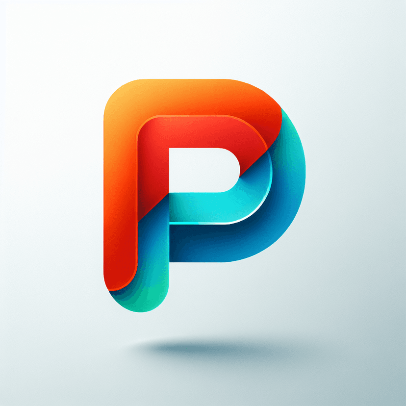 Main icon for A Letter "p" Has Fill By Orange, Blue, Green, Red And Cyan