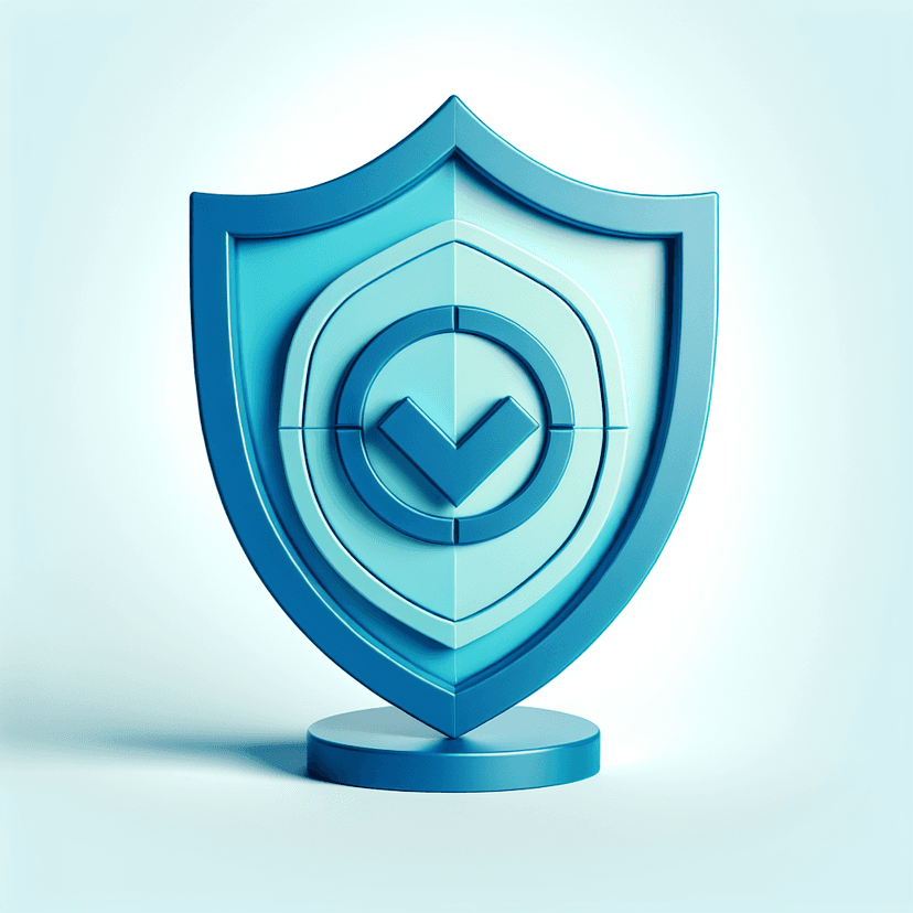 Main icon for Compliance: A Minimalist Shield Icon Featuring A Centered Checkmark,  Adherence To Standandards