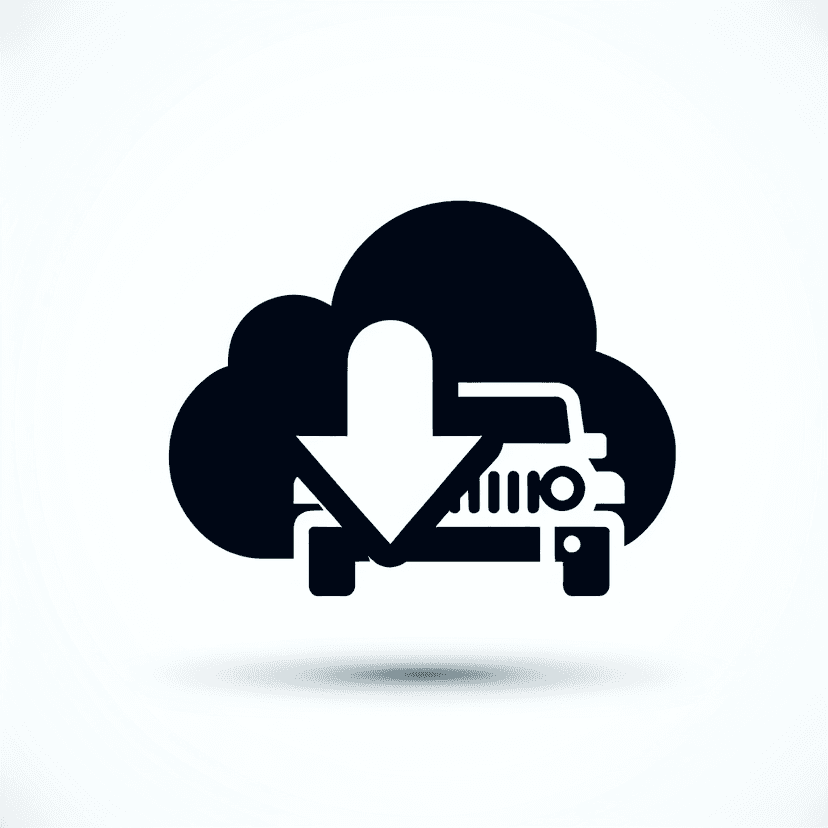 Main icon for Cloud With Download Arrow To Jeep